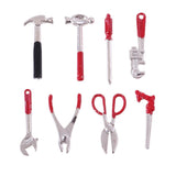 Maxbell 1:12 Dollhouse Miniature Tool Kit Metal Hammer Plier Scissor Saw Screwdriver