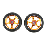 Maxbell 1 Pair Replacement 110mm Stunt Scooter Wheels with Standard Bearings Gold 1