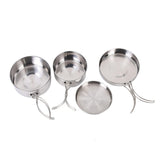 Maxbell Camping Cooking Cookware Set Pots Pans 4Pcs with Foldable Handle for Fishing