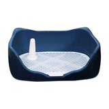 Maxbell Dog Potty Tray with Removable Post Size 40x36x14cm Dog Training Toilet Blue