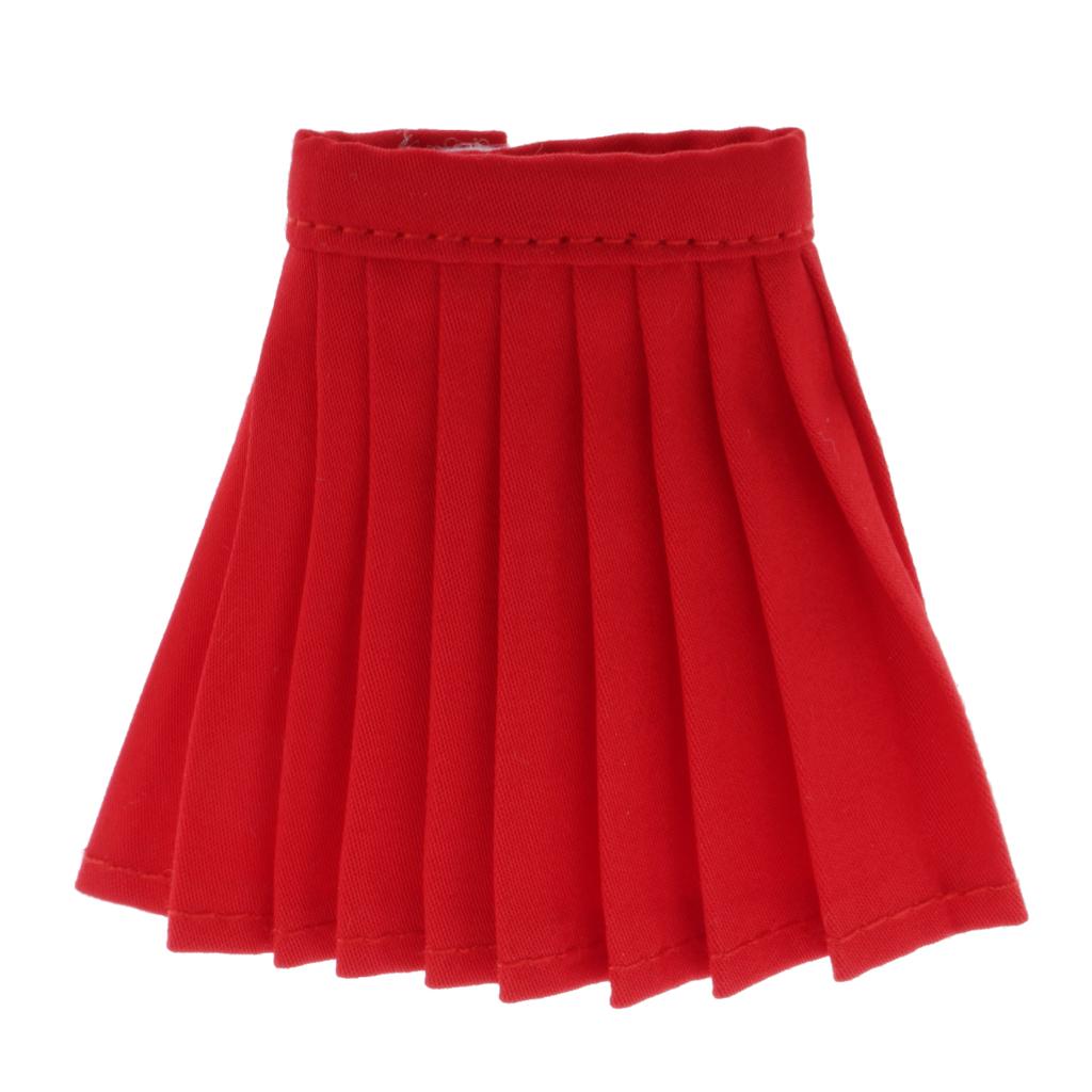 Maxbell 1/6 Doll Accessories Clothes for 12inch Dolls Skirt Red