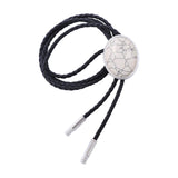 Maxbell Cowgirl Bolo Tie Necktie Adjustable with Pendant for Hoodies Anniversary White