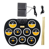 Maxbell Portable Electronic Drum Kit Drum Sticks with Record for Kids Beginners