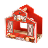 Maxbell Wooden Railway Train Set Building Accessories for Kids Gift Chicken House