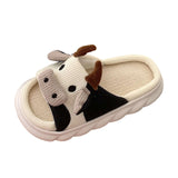 Maxbell Linen Cotton Slippers Open Toe Non Slip Sho Comfortable for Bedroom 40-41