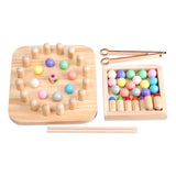 Maxbell New Wooden Children Memory Chopsticks Clip Beads Training Educational Toys