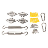 Max Quadrilateral Sun Shade Sail Stainless Steel Hardware Installation Kit 6mm