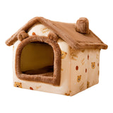 Maxbell Cat Sleeping Bed Dog Kennel Nonslip Winter Warm Semi Enclosed Cat House M