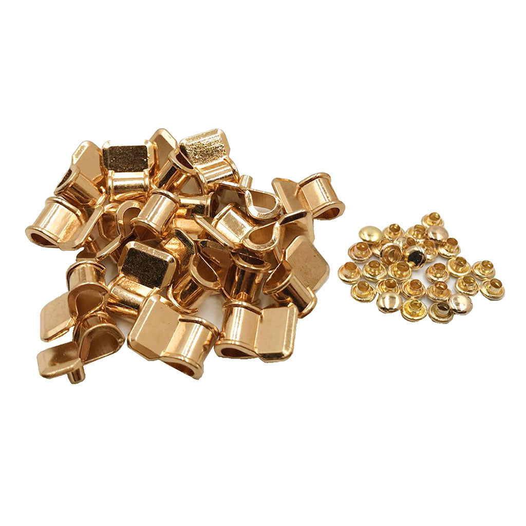 Max Maxb 20pcs bronze shoelace rivet buckles hook eyelet for hiking climbing boots