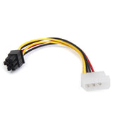 Maxbell 4-Pin Molex Male to 6-Pin PCI- Express PCIE Female Power Adapter Cable