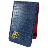 Maxbell PU Golf Scorecard Holder Golf Score Cards Wallet Golfer Yardage Book Covers Blue