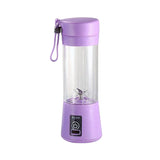 Maxbell 380ml USB Electric Fruit Juicer Smoothie Maker Juice Cup Purple 6 Blades