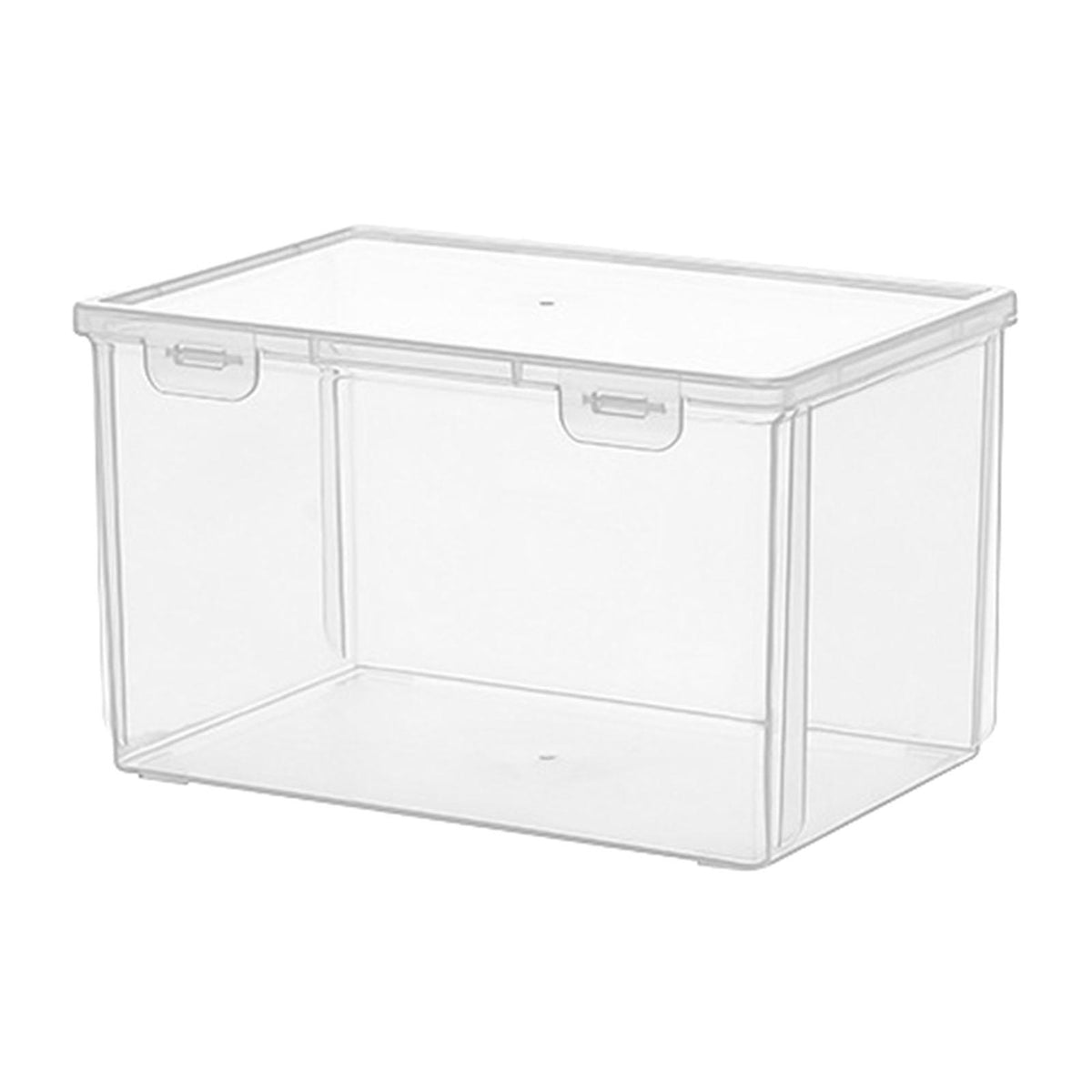 Maxbell Plastic Bread Box Bagel Storage Bin Transparent for Kitchen Countertop 21.3x14.7x12.7cm