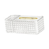 Maxbell Portable Tissue Cover Napkin Dispenser for Bedroom Dining Table Desktop Clear