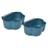Maxbell Creative Mini Hang Garbage Can Wall Mounted Durable for Cabinet Door Car blue