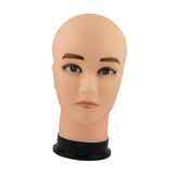 Maxbell Realistic Mannequin Head Foam Wig Display Stand for Make up Hat Hair Styling Men Black Base