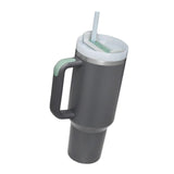 Maxbell Tumbler with Handle with Lid and Straw Car Tumbler Cup for Water Coffee dark gray