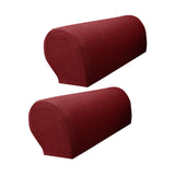 Maxbell Armchair Covers Furniture Protector Arm Covers for Bedroom  Wine Red