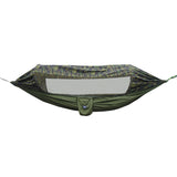 Max Portable Hammock with Mosquito Net Netting Hanging Bed Outdoor Camo Green
