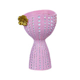 Maxbell Modern Flower Pot Planter Ornament Sculpture Desktop Vase for Hotel Office Pink