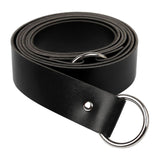 Maxbell Medieval O Ring Belt PU Fashion Decoration for Shirts Parties Women Black