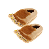 Maxbell Novelty Christmas Furry Hobbit Bigfoot Slippers Indoor Shoes for Men Women