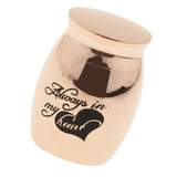 Maxbell Stainless Steel Cremation Urn Ash Memorial Jar Always in My Heat