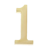 Maxbell Golden Self-Adhesive Door Number Sign Plaque Digit Number for Home Outdoor Number 1