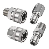 Maxbell 4 Pieces Pressure Washer Adapter Set for Ball switch Garden Washer Hose Parts