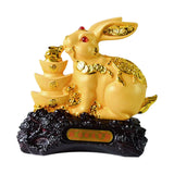 Maxbell Rabbit Year Collectible Statue Feng Shui Decoration Lightweight Decorative Style C