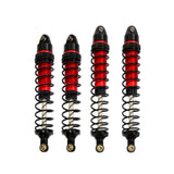 Maxbell 4 Pieces 1:10 Scale RC Car Shock Front Rear Shock Absorber CNC Machined red