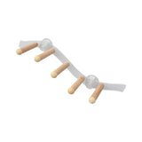 Maxbell Suction Cup Wood Perch Toy Parrot Playstand for Parakeet Cockatiel Bluebirds style B