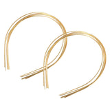 Maxbell 10Pcs 1.5mm Metal Thin Wire Headband Smooth for DIY Craft Hair Holder Gold