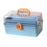 Maxbell Storage Bin Portable Multilayer for Bathroom Cosmetic Sundries Blue Medium