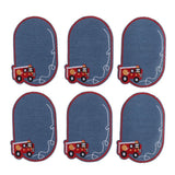 Max 6pcs Cloth Fabric Patches Applique for Sewing Crafts Decor 4.4 x 3.1inch