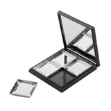 Maxbell 4 Grids Empty Eye Shadow Case Tray with Mirror Travel for Women Girl Style 1