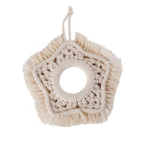 Maxbell Macrame Woven Wall Hanging Five Pointed Star Pendant Handmade Ornament
