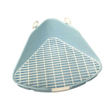 Maxbell Rabbit Litter Box with Grid Potty Trainer for Rabbit Bedding Supplies Cage Blue