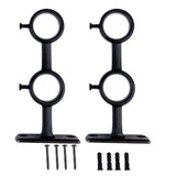 Max Double Curtain Rod Brackets Window Drapes Rods Holder Support Wall Mouted L