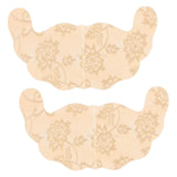 Maxbell Disposable Chest Stickers Backless U Shape Lace Nipple Covers for Daily Wear Khaki C
