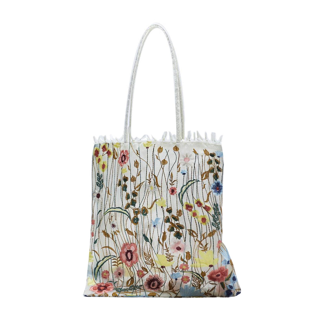 Maxbell Fashion Embroidered Tote Bag for Shopping Working Traveling Style B