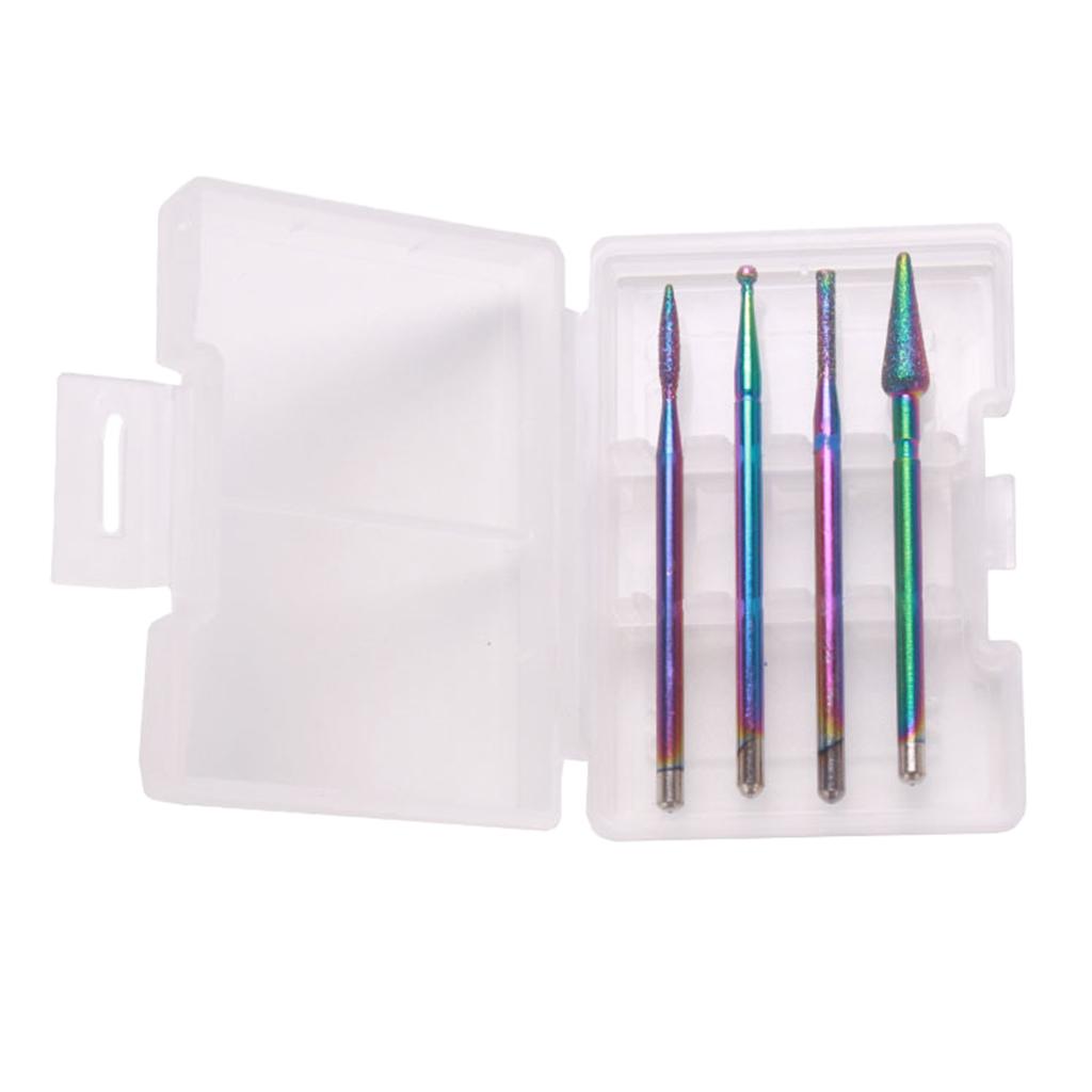 Maxbell 3/32'' Nail Art Drill Bit Acrylic Gels Removal Electric Manicure Bits Set 4x FD-5