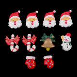Maxbell Mixed Christmas Resin Flatback Cabochon for DIY Hair Bow Center Crafts 10pcs