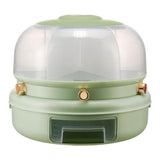Maxbell Rotating Rice Dispense Storage Jar Food Container for Kitchen Home Cabinet Green
