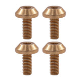 Maxbell 4x Bike Water Bottle Cage Bolt Screw Bike Cage Bolt Mountain Cycling M5x12mm gold