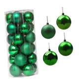 Maxbell 24 Pieces Christmas Balls Ornament Shatterproof for Wedding Holiday Home Green