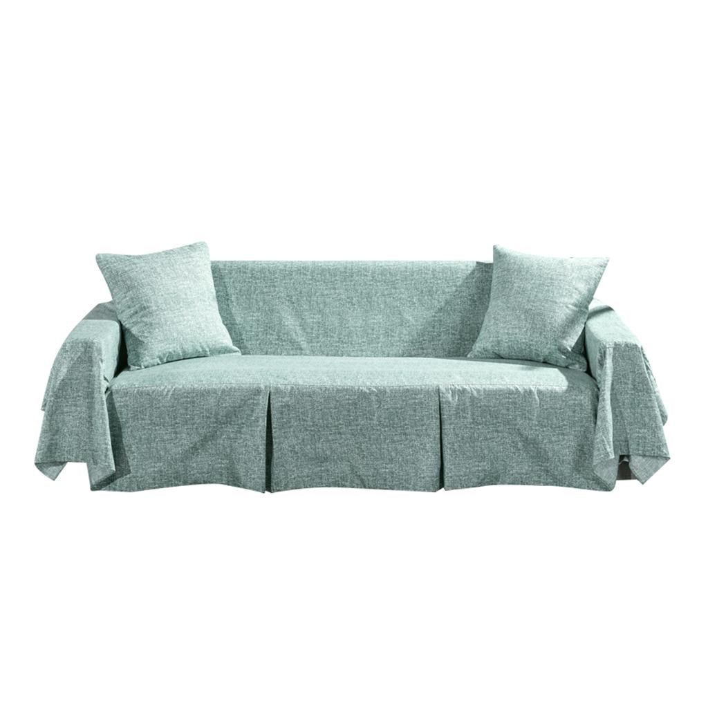 Max Sofa Cover Pet Protector Couch Slipcover with 2 Cushion Cover 2 Seater-Green