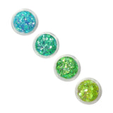Maxbell 4Pcs Sparkle Sequin Flake Chunky Glitter for Nano Tapes Pedicure Phone Cases Style F