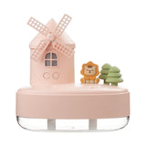 Maxbell Maxbell Portable Air Humidifier 650ml Silent Windmill Castle USB for Office Bedroom Pink