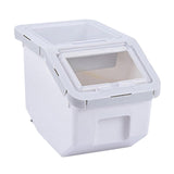 Maxbell 5kg Large Kitchen Pet Food Storage Container Airtight Rice Storage Tank Gray